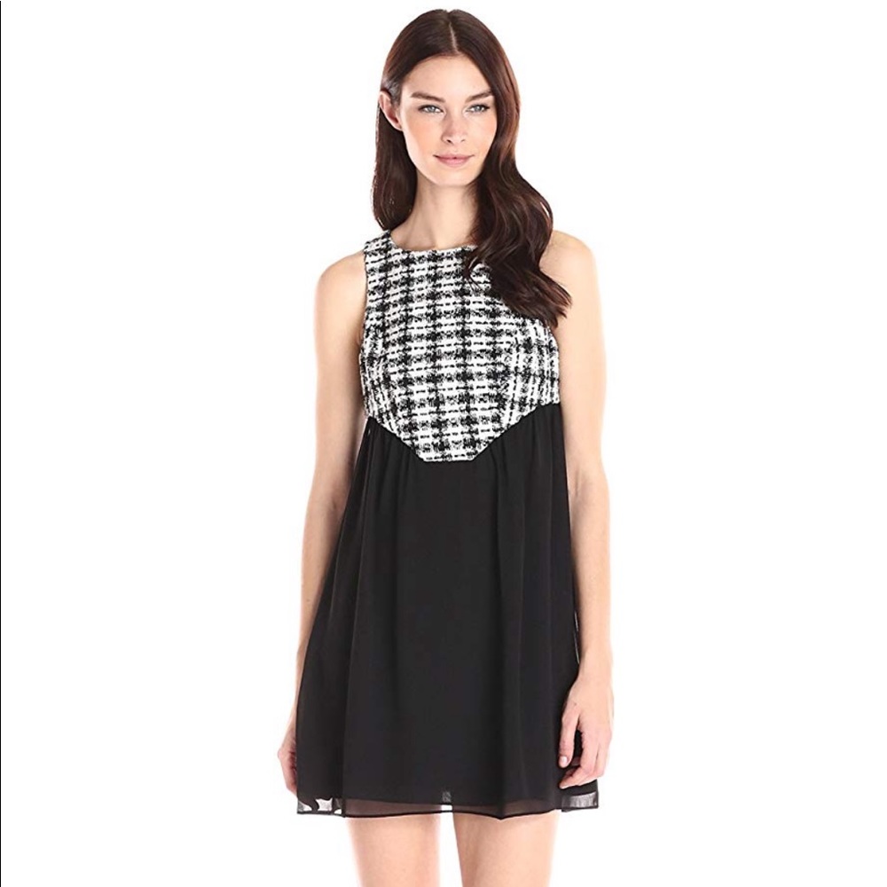 BCBGeneration Plaid Bodice Dress